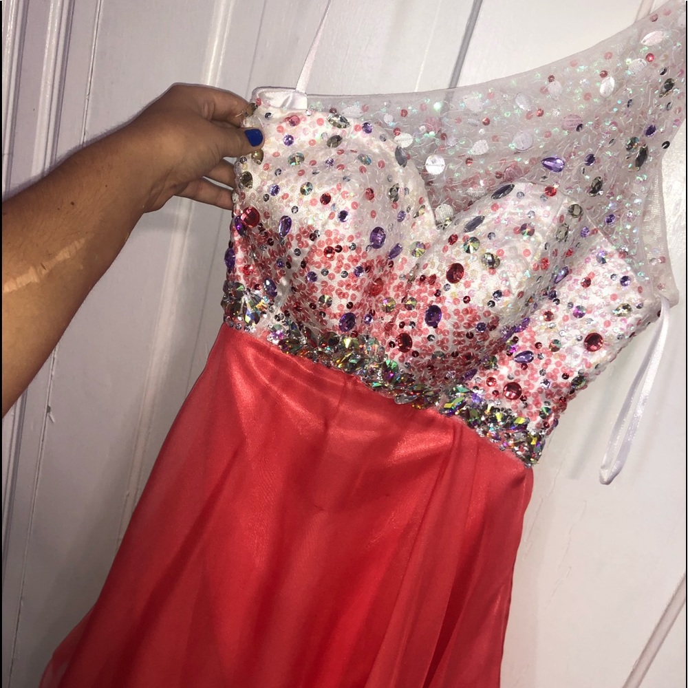 Peach sparkly homecoming dress, worn once